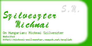 szilveszter michnai business card